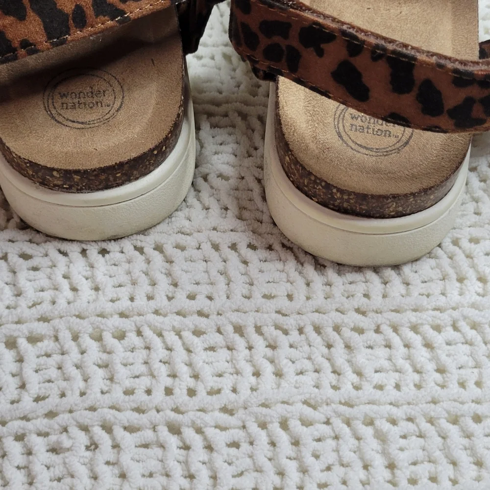 Wonder Nation Animal Print Sandals Big Kids 6